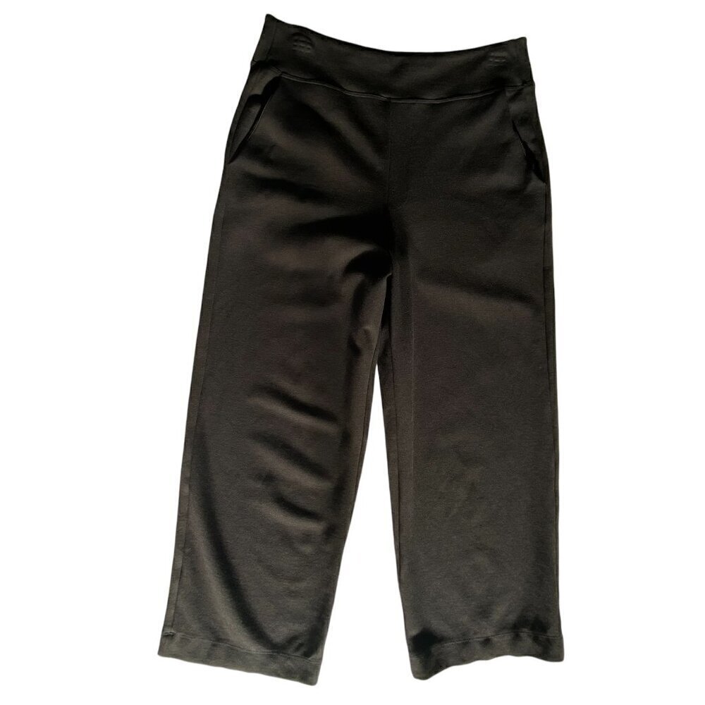 Fig Pull On High Waist Wide Leg Stretch Capris Sz 10